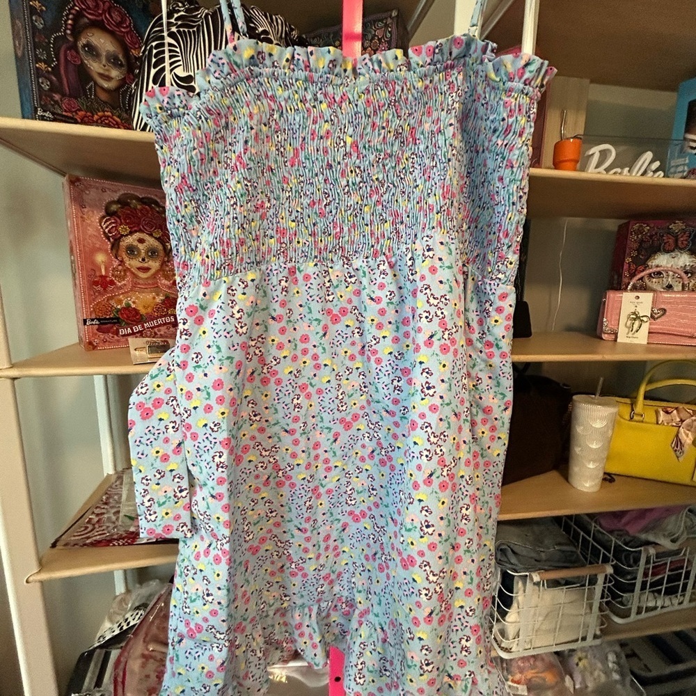 Vero Moda EUC size XL waist wrap Floral Blue Dress - Picture 6 of 7